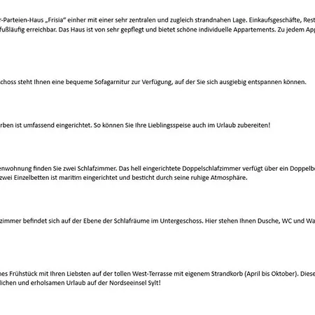 Daire Frisia - Mittelweg 13, App G *